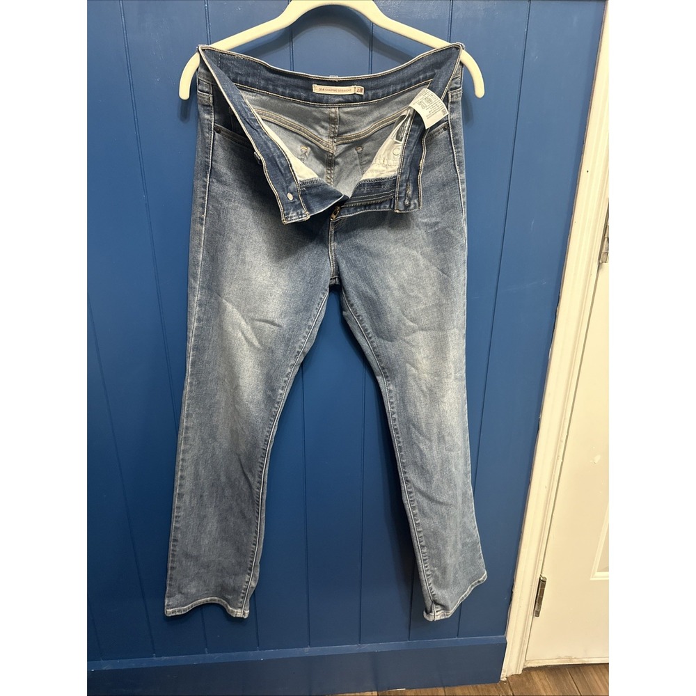 Levis 314 Shaping Straight Jeans Womens 28 Blue Medium‎ Wash Stretch Denim 28x30